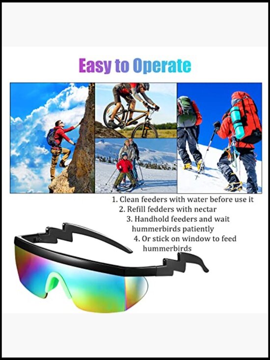 3 Pairs Retro Semi Rimless Sunglasses Zigzag Temple Mirror Coating PC Rubber main image 4